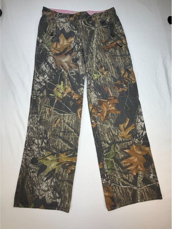 Mossy Oak Pants - Mossy Oak Women's Cargo Pants Straight Flat Front Camouflage Size 8 Green
